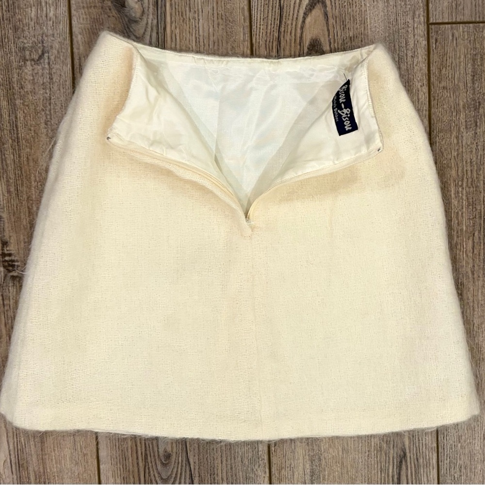 Vintage Bisou-Bisou by Michele Bohbot Mohair Mini Skirt Size Small - Picture 11 of 11